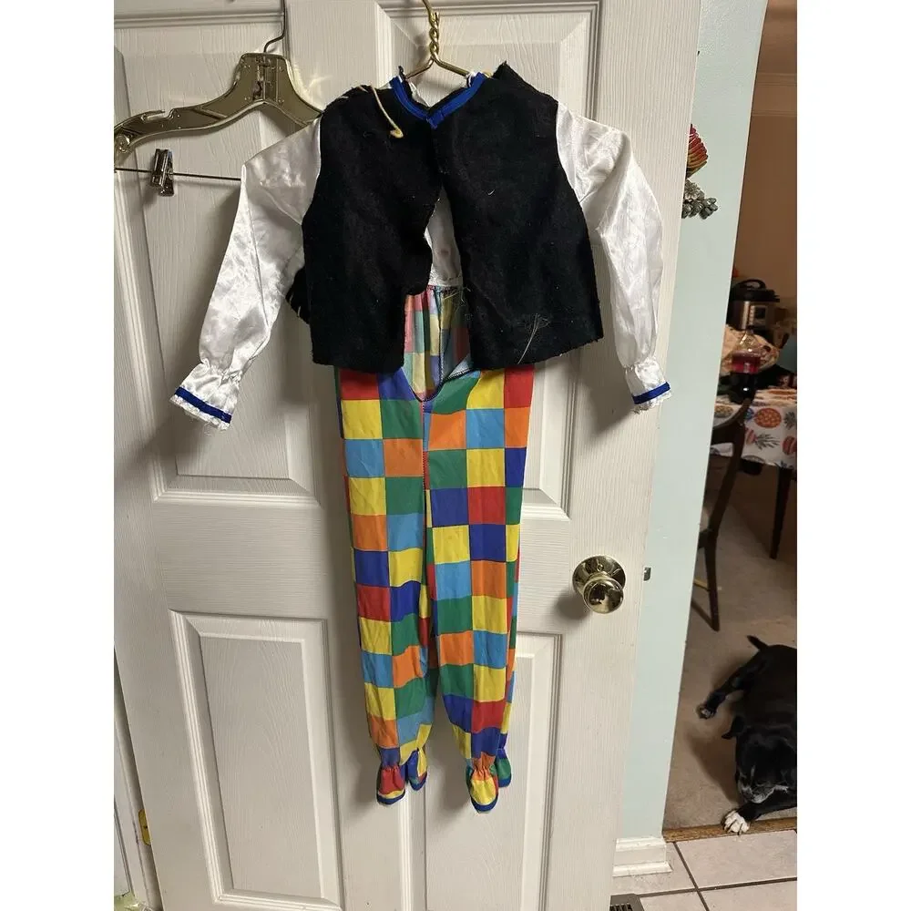 Vintage Clown Costume, Kids size Small Costume by Rubies Made In USA - Picture 7 of 9